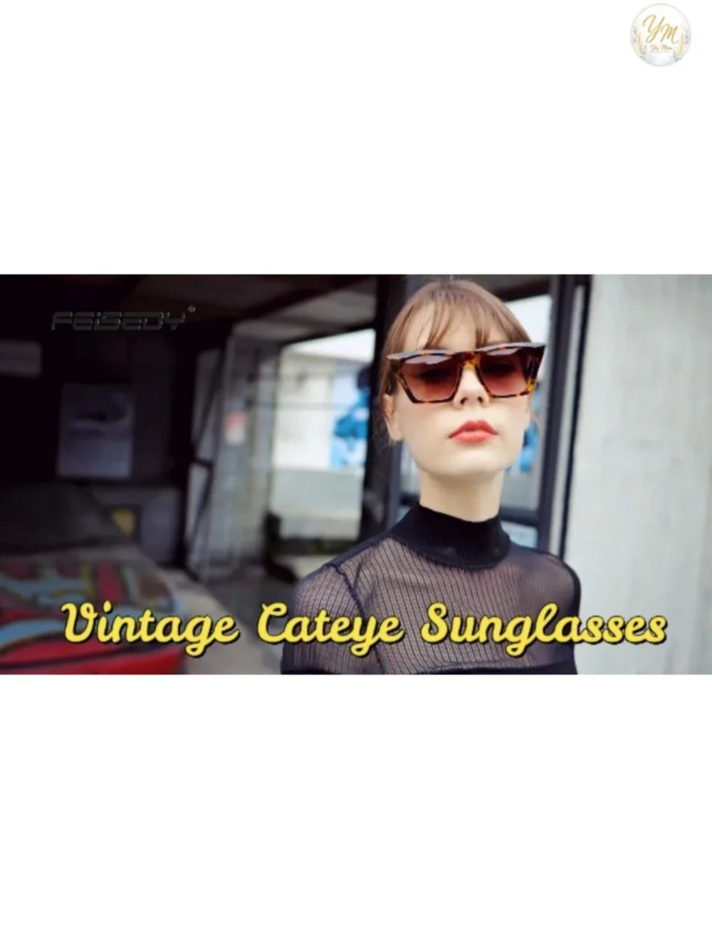 Vintage Cat Eye Sunglasses Women UV400 Plastic Frame Retro Polarized